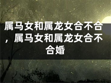 属马女和属龙女合不合，属马女和属龙女合不合婚