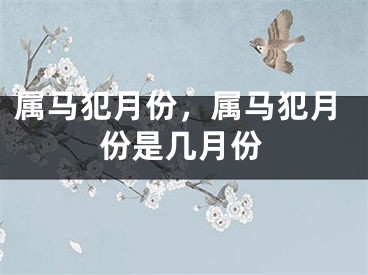 属马犯月份，属马犯月份是几月份