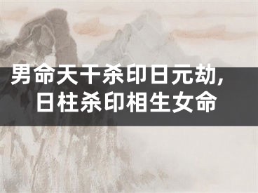男命天干杀印日元劫,日柱杀印相生女命