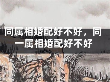 同属相婚配好不好，同一属相婚配好不好