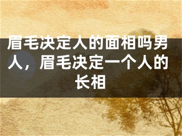 眉毛决定人的面相吗男人，眉毛决定一个人的长相