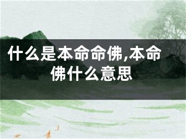 什么是本命命佛,本命佛什么意思