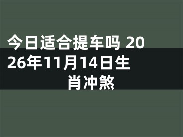 今日适合提车吗 2026年11月14日生肖冲煞