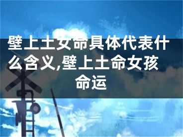 壁上土女命具体代表什么含义,壁上土命女孩命运