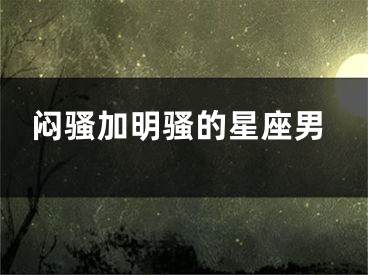 闷骚加明骚的星座男