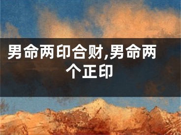 男命两印合财,男命两个正印