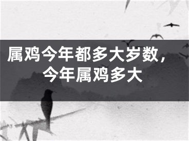 属鸡今年都多大岁数，今年属鸡多大