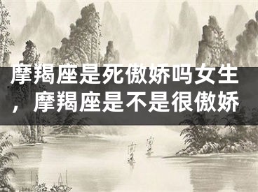 摩羯座是死傲娇吗女生，摩羯座是不是很傲娇