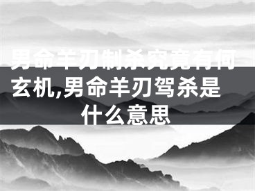 男命羊刃制杀究竟有何玄机,男命羊刃驾杀是什么意思