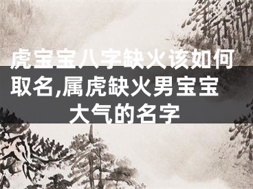 虎宝宝八字缺火该如何取名,属虎缺火男宝宝大气的名字
