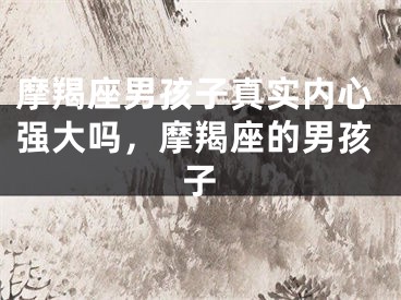 摩羯座男孩子真实内心强大吗，摩羯座的男孩子