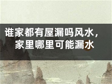 谁家都有屋漏吗风水，家里哪里可能漏水