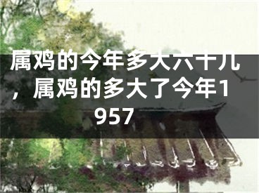 属鸡的今年多大六十几，属鸡的多大了今年1957