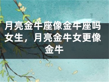 月亮金牛座像金牛座吗女生，月亮金牛女更像金牛