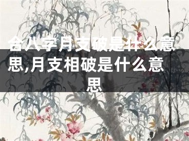 合八字月支破是什么意思,月支相破是什么意思
