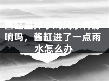 酱缸里掉小鸡风水有影响吗，酱缸进了一点雨水怎么办