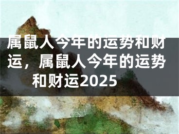属鼠人今年的运势和财运，属鼠人今年的运势和财运2025