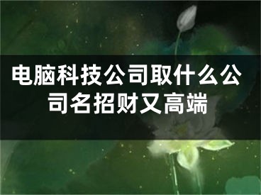 电脑科技公司取什么公司名招财又高端