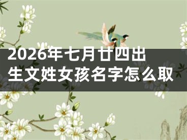2026年七月廿四出生文姓女孩名字怎么取