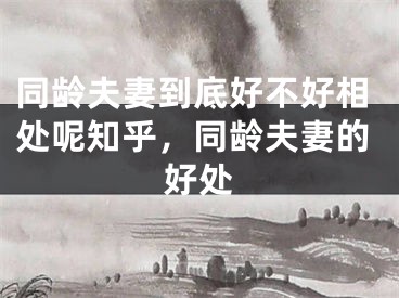 同龄夫妻到底好不好相处呢知乎，同龄夫妻的好处