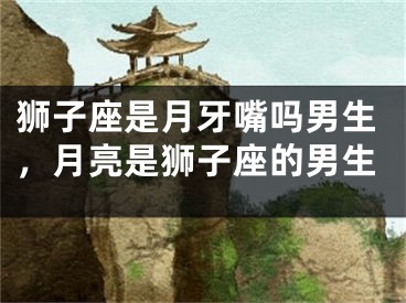 狮子座是月牙嘴吗男生，月亮是狮子座的男生