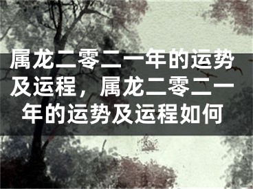 属龙二零二一年的运势及运程，属龙二零二一年的运势及运程如何