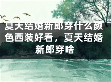 夏天结婚新郎穿什么颜色西装好看，夏天结婚新郎穿啥