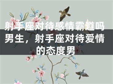 射手座对待感情霸道吗男生，射手座对待爱情的态度男