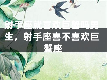射手座就喜欢巨蟹吗男生，射手座喜不喜欢巨蟹座