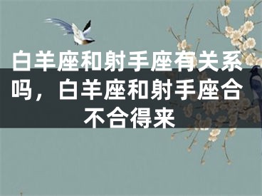 白羊座和射手座有关系吗，白羊座和射手座合不合得来