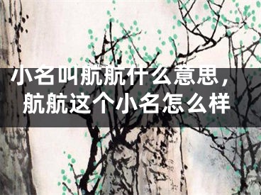 小名叫航航什么意思，航航这个小名怎么样