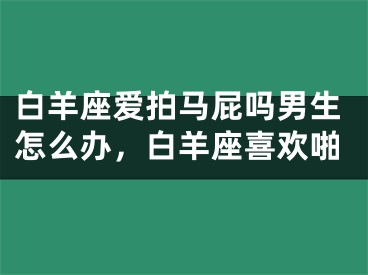 白羊座爱拍马屁吗男生怎么办，白羊座喜欢啪