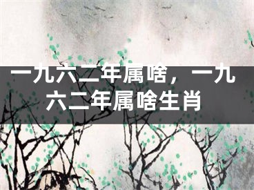 一九六二年属啥，一九六二年属啥生肖