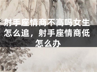 射手座情商不高吗女生怎么追，射手座情商低怎么办