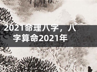 2021命理八字，八字算命2021年