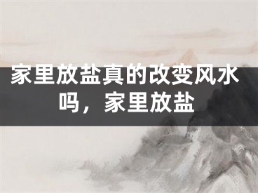 家里放盐真的改变风水吗,家里放盐