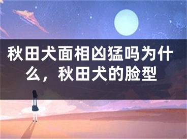 秋田犬面相凶猛吗为什么，秋田犬的脸型