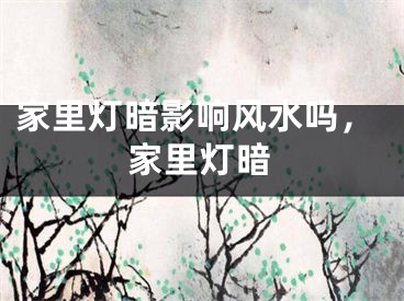 家里灯暗影响风水吗，家里灯暗