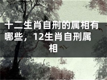 十二生肖自刑的属相有哪些,12生肖自刑属相